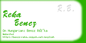 reka bencz business card